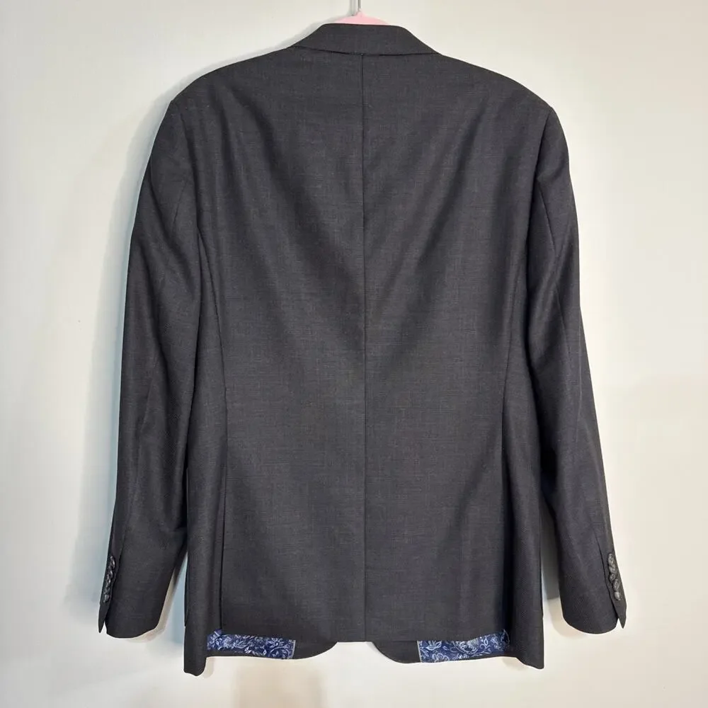 NWT English Laundry Blazer Jacket Black Wool‎ Men 40R 33W #45